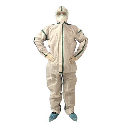 coverall suit Chemical liquid and Particulate protective clothing/coverall with elastic wrist band